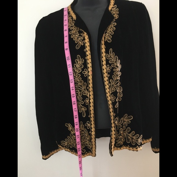 Vintage Velvet with Gold Trim Evening Jacket - Picture 2 of 8